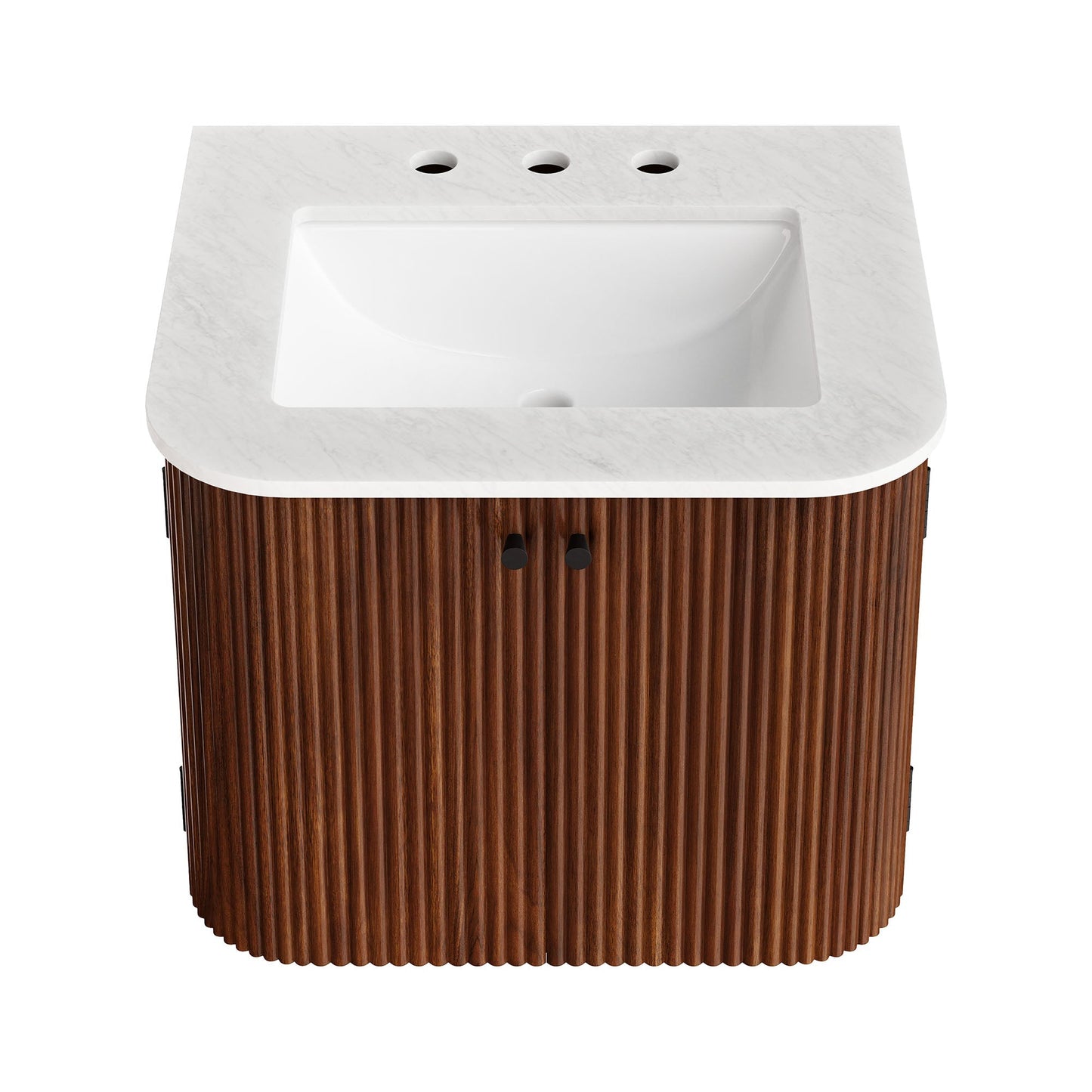 Zia 24" Wall-Mount Bathroom Vanity with Marble Sink by Modway