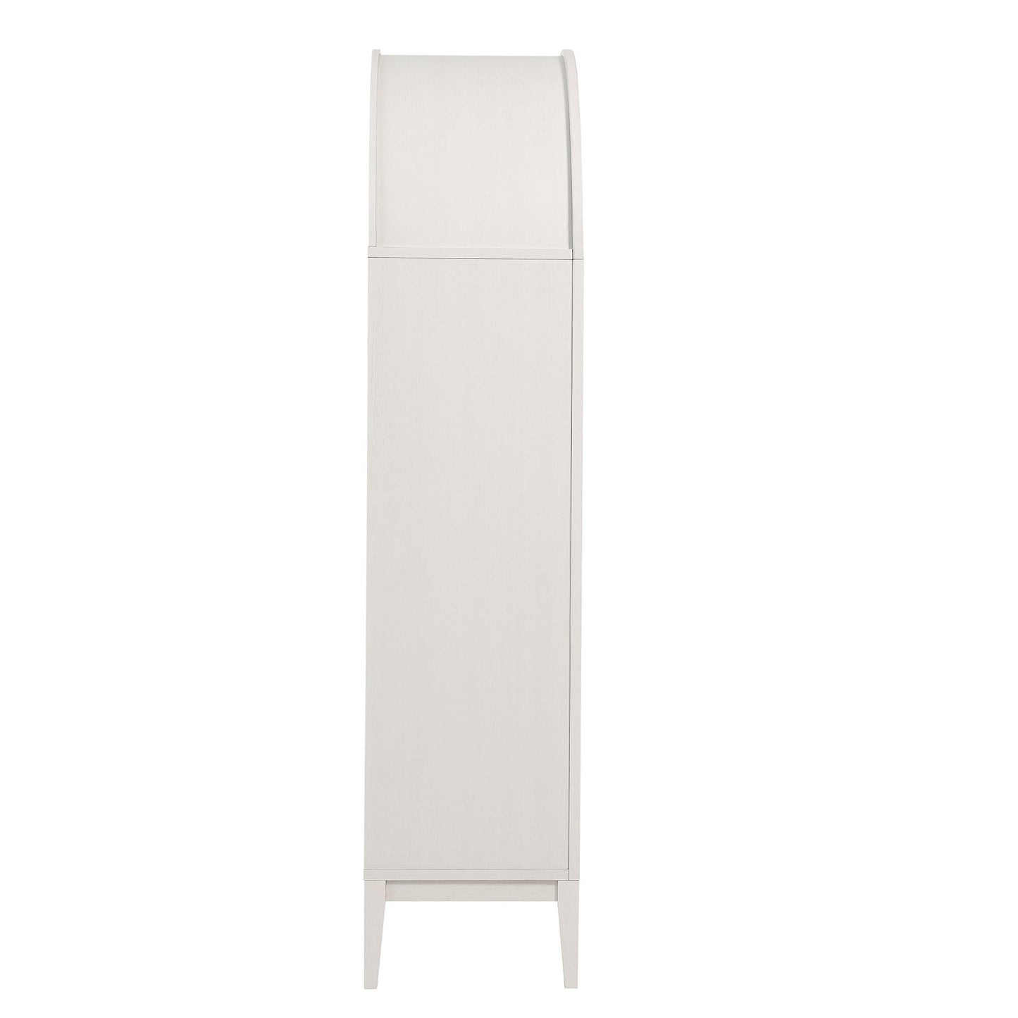 Nolan 1-Piece Wood Storage Cabinet with Arched Glass Doors