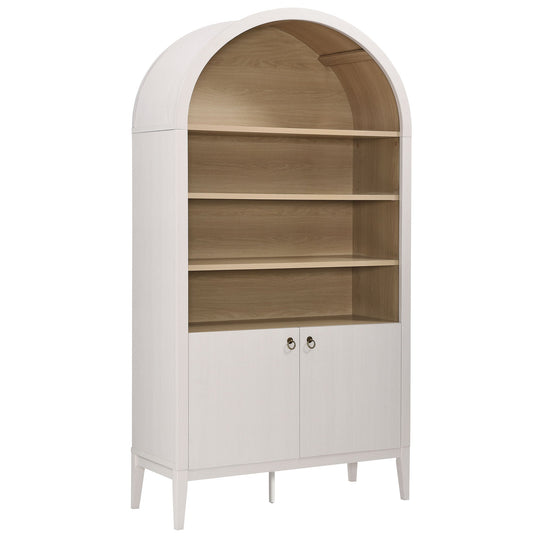 Nolan 74" Tall Wide Arched Storage Display Cabinet Bookshelf by Modway