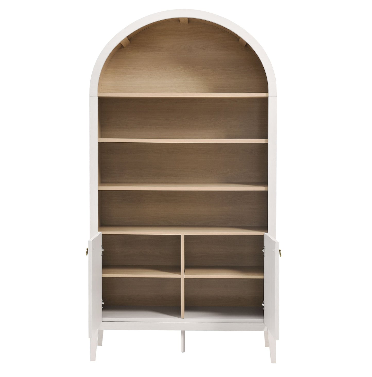 Nolan 74" Tall Wide Arched Storage Display Cabinet Bookshelf by Modway