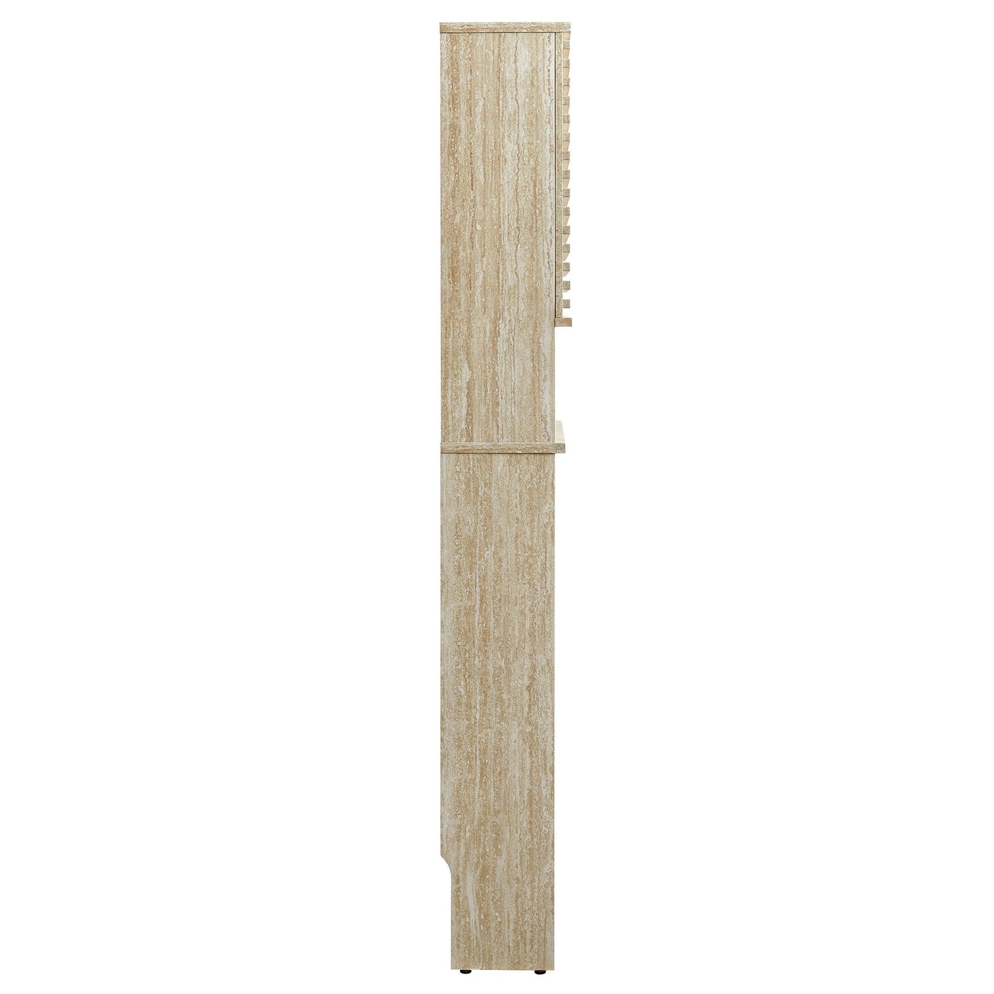 Render Over the Toilet Faux Travertine Bathroom Storage Cabinet by Modway