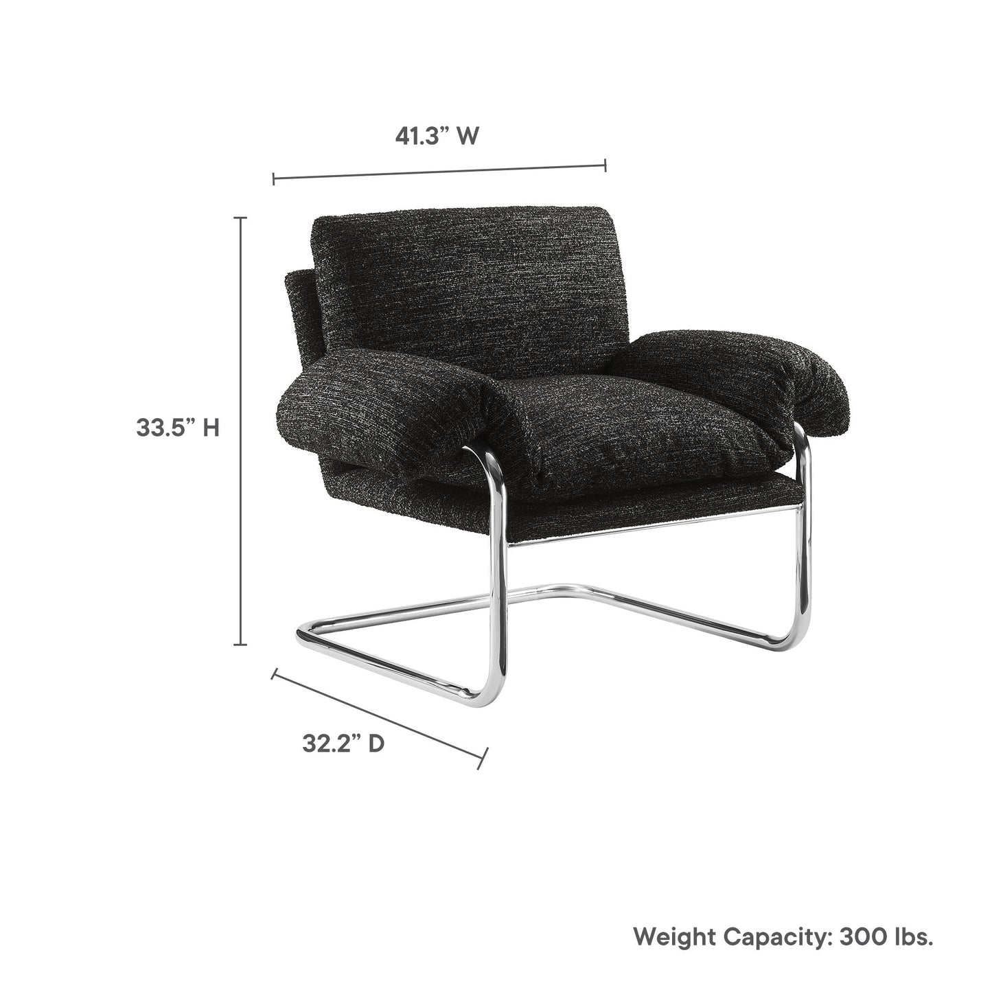 Ansel Boucle Fabric Accent Chair by Modway