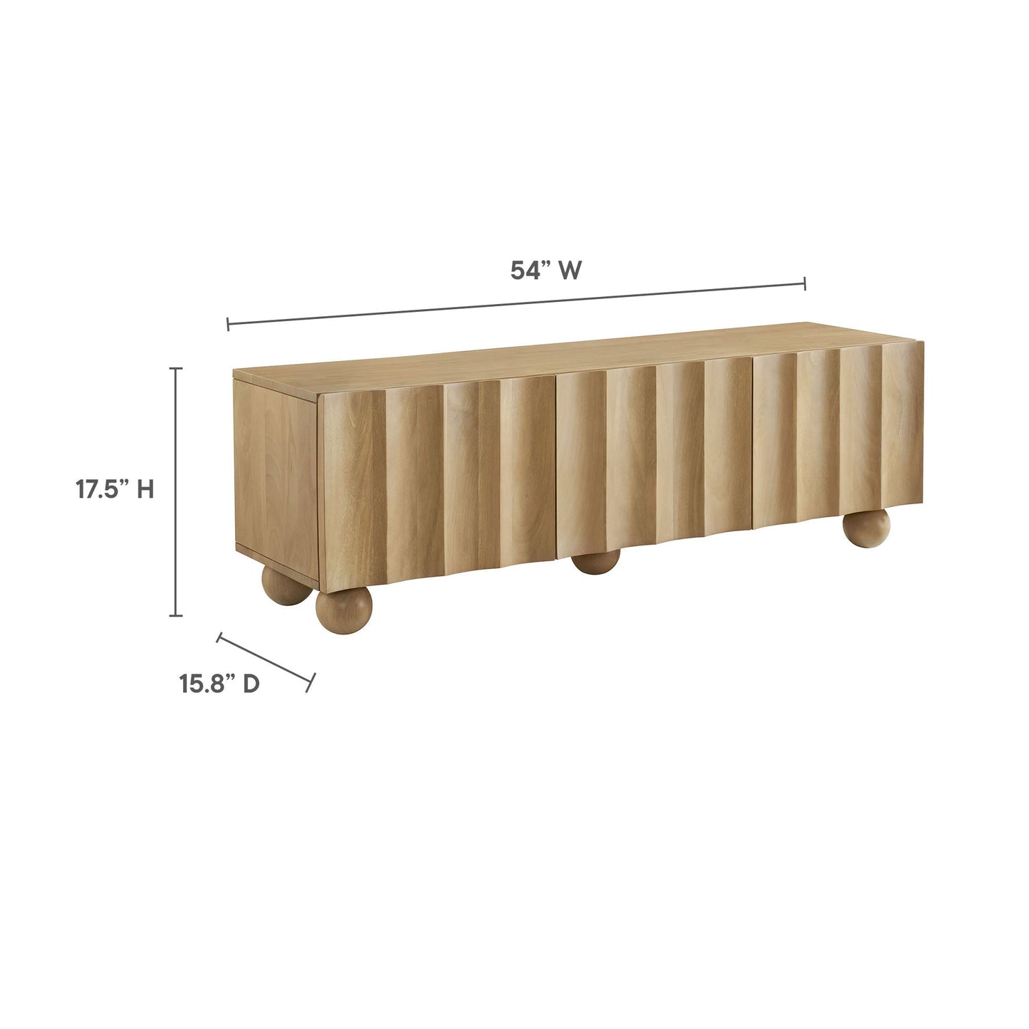 Sorren Scalloped 54" Wood TV Stand by Modway