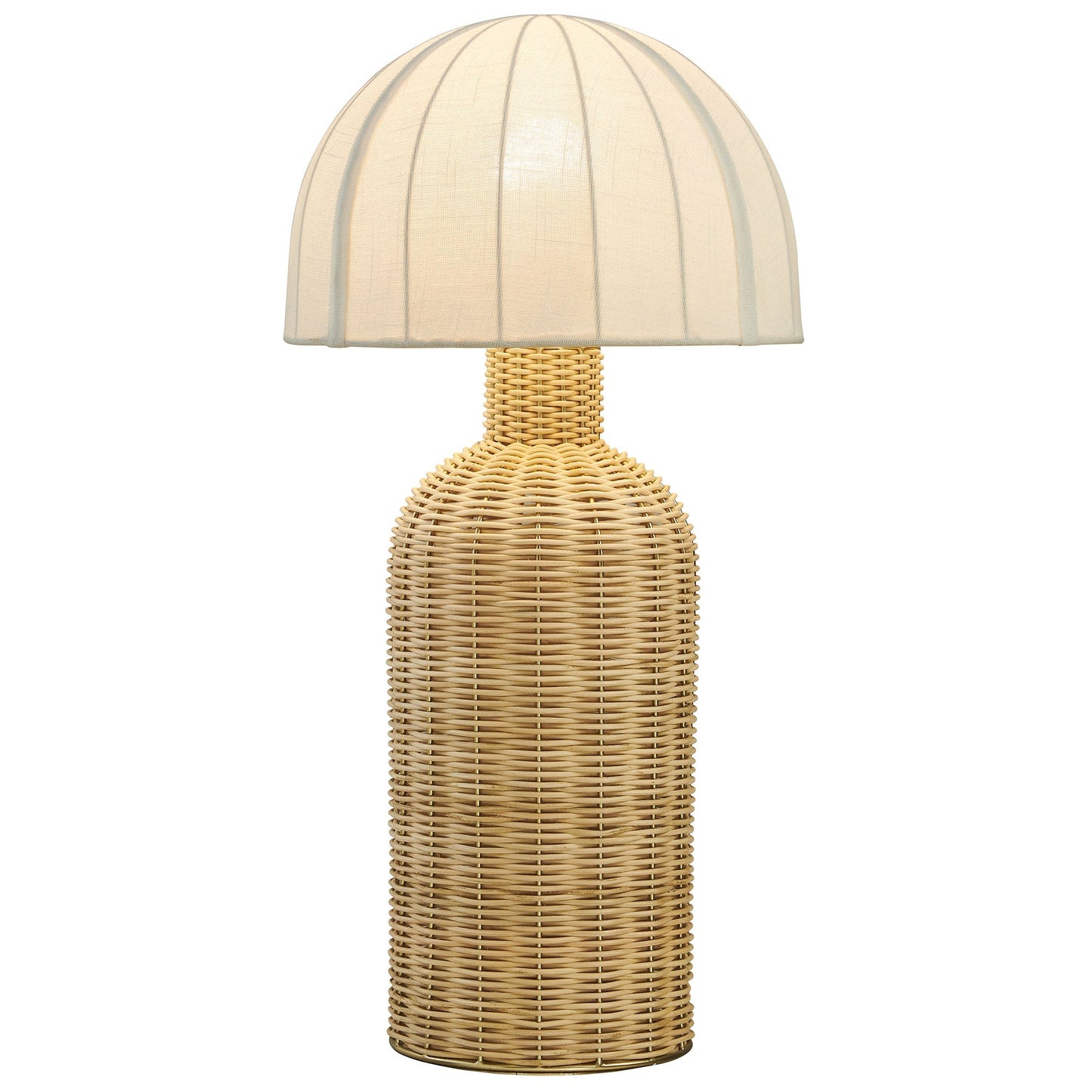 Santo Rattan Table Lamp with Dome Shade by Modway