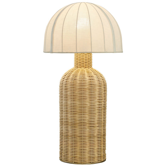Santo Rattan Table Lamp with Dome Shade by Modway