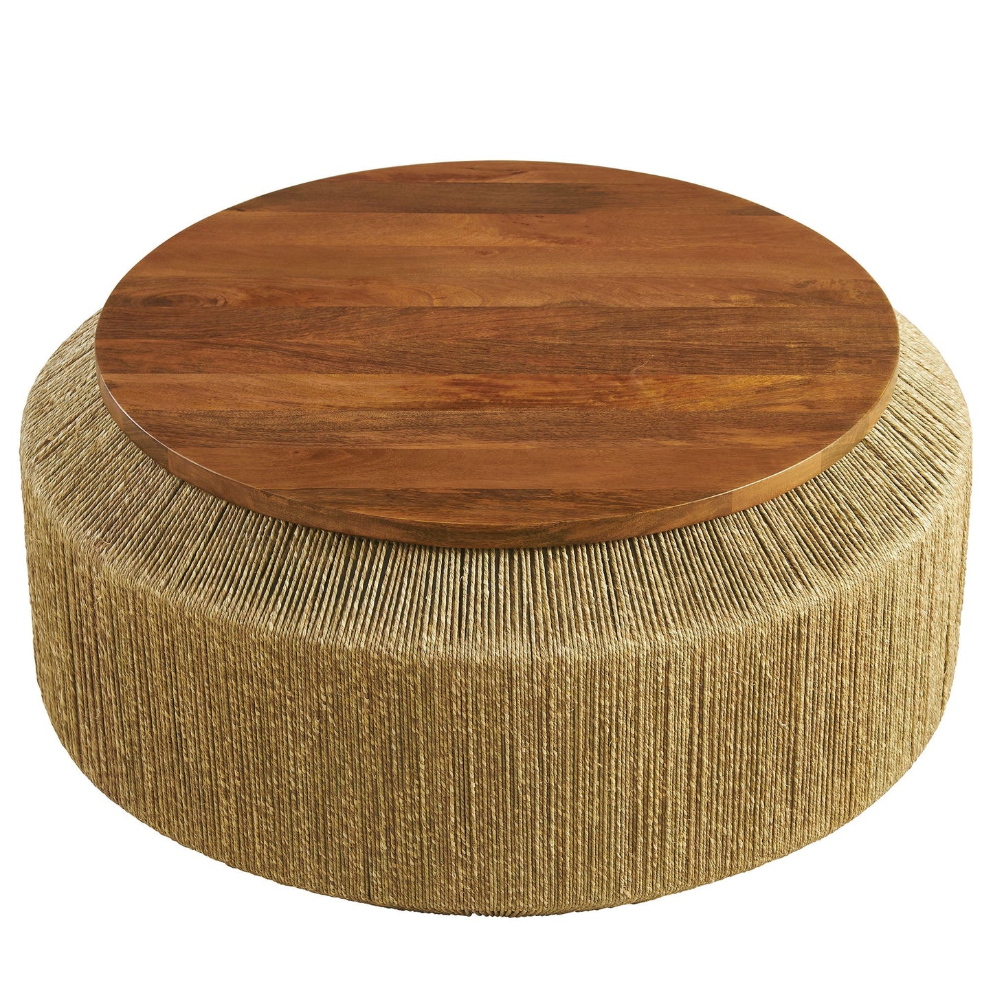 Maris Seagrass and Wood Coffee Table by Modway