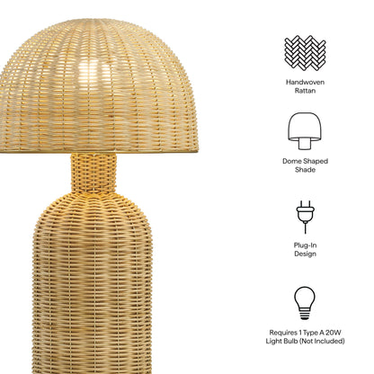Briar Rattan Table Lamp by Modway