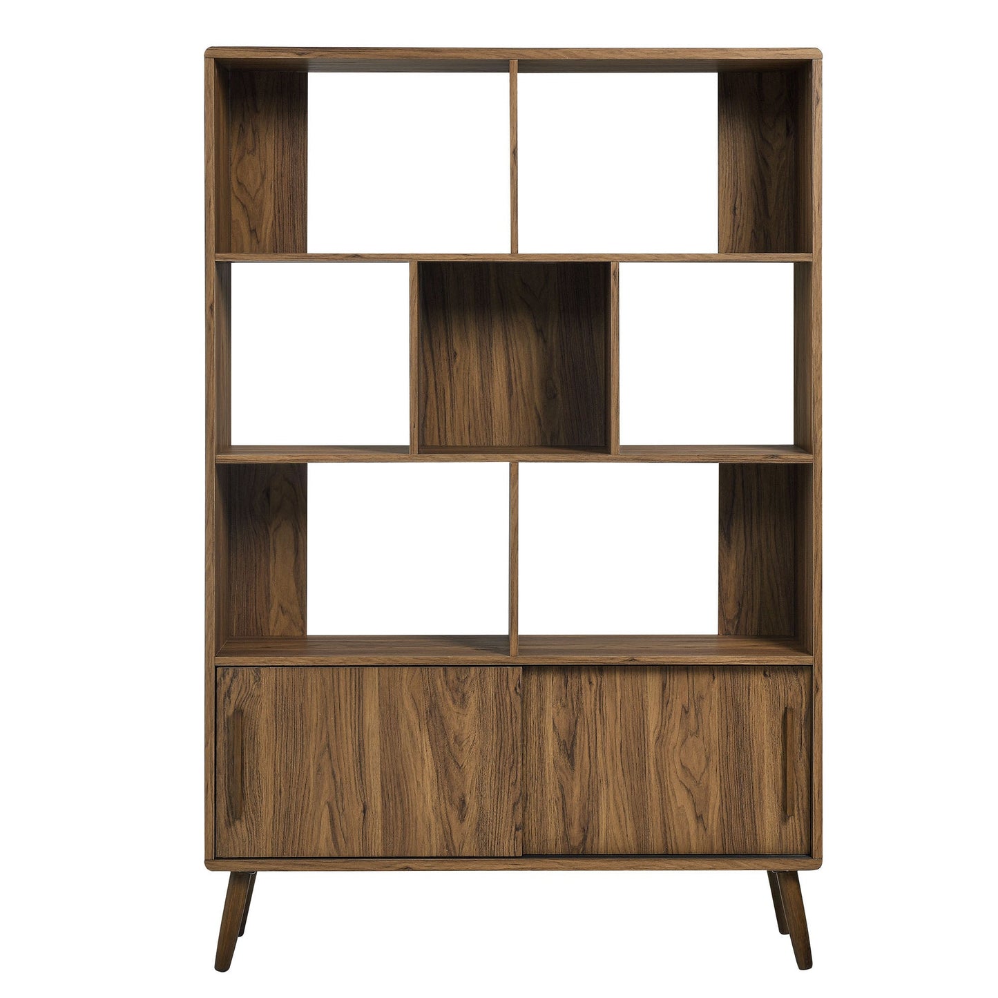 Transmit 45" Four-Tier Bookcase with Sliding Doors
