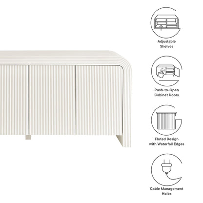 Waterflute 70" Fluted Sideboard Cabinet by Modway