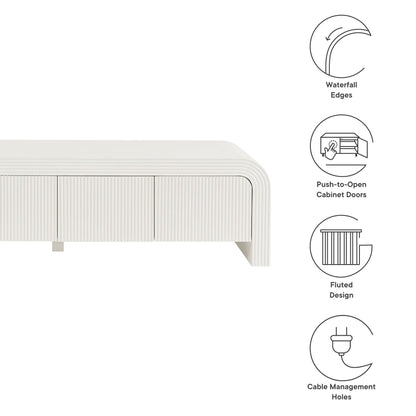 Waterflute 68" Fluted TV Stand by Modway