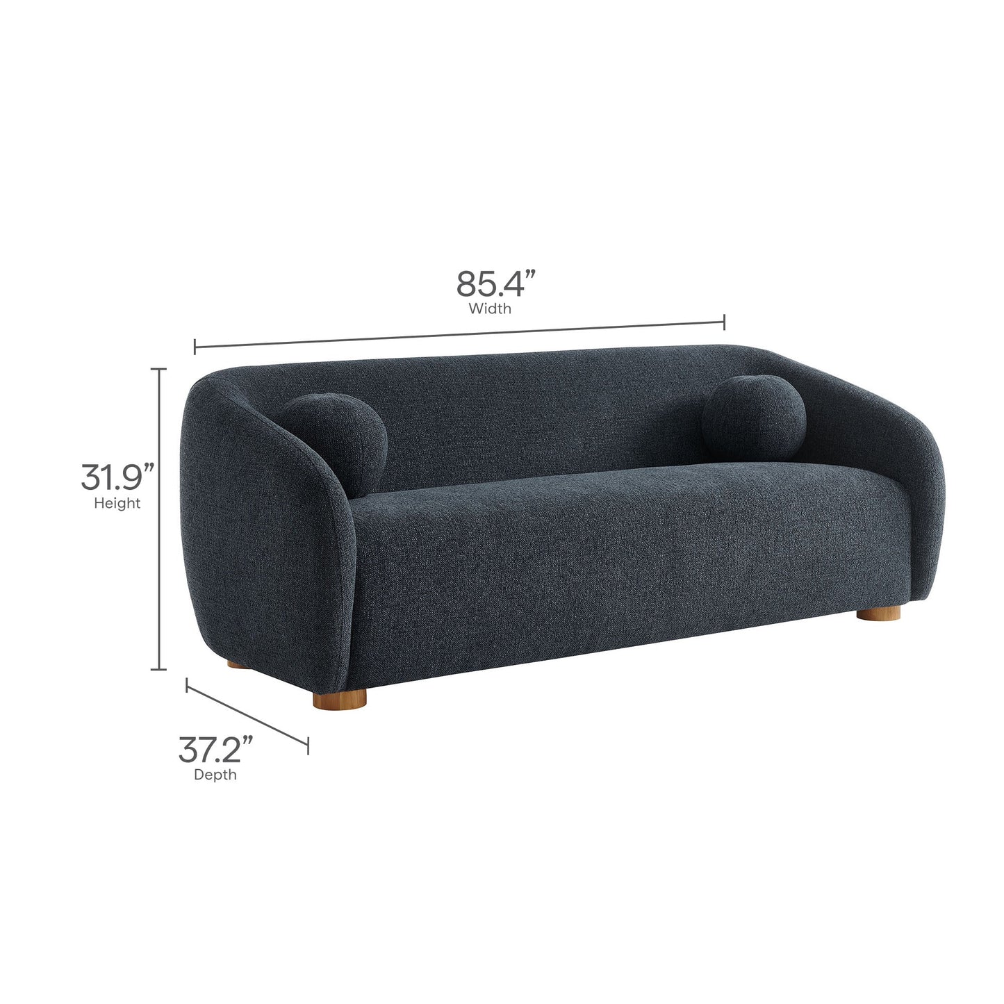 Holland 85" Chenille Fabric Sofa by Modway