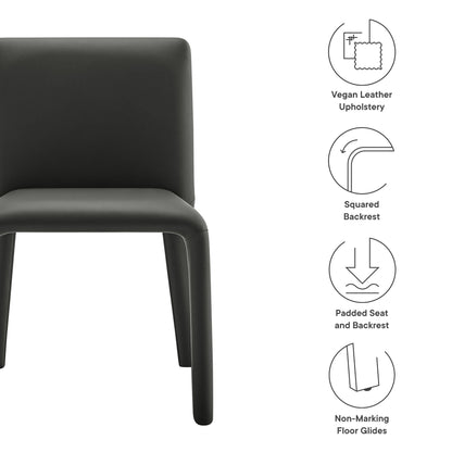 Rhodes Vegan Leather Upholstered Dining Chair by Modway