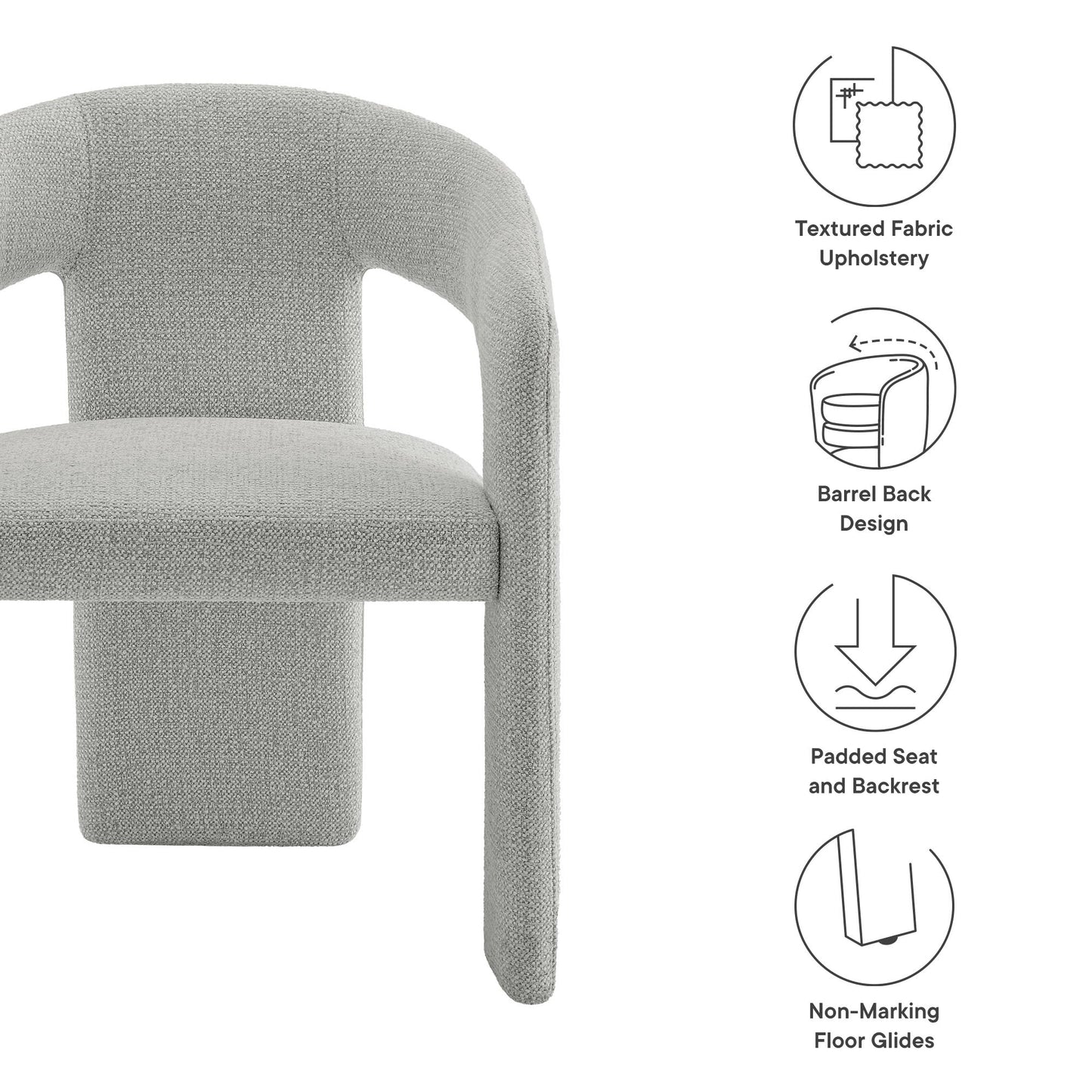 Oslo Barrel Fabric Upholstered Dining Accent Chair by Modway