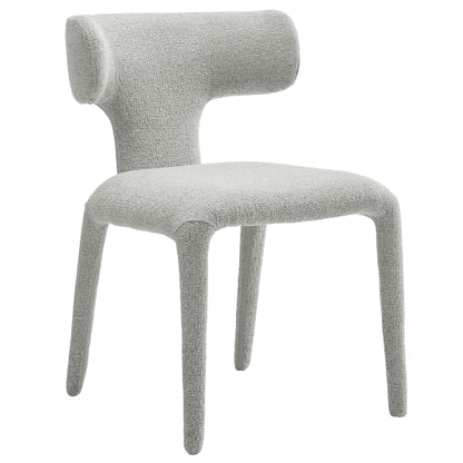 Stellan Curved Back Boucle Upholstered Dining Chair Set of 2