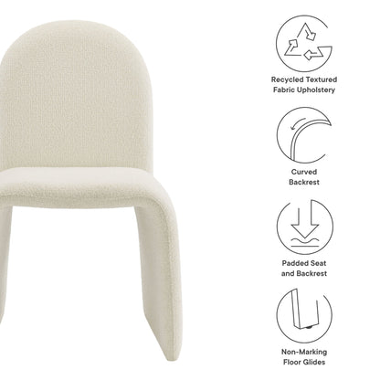 Junia Boucle Upholstered Armless Dining Chair by Modway