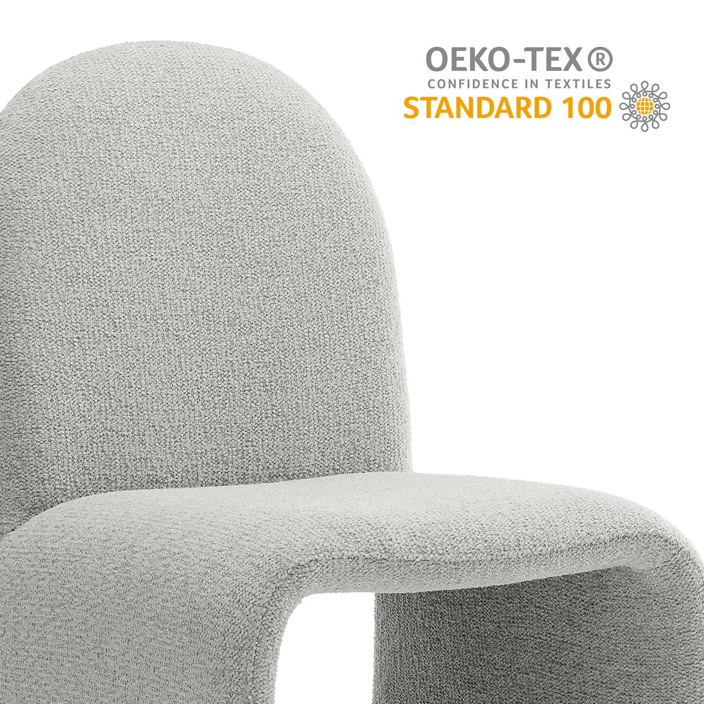 Junia Boucle Upholstered Armless Dining Chair by Modway