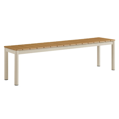 Finn Outdoor Patio Aluminum Bench Set of 2 by Modway