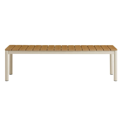 Finn Outdoor Patio Aluminum Bench Set of 2 by Modway