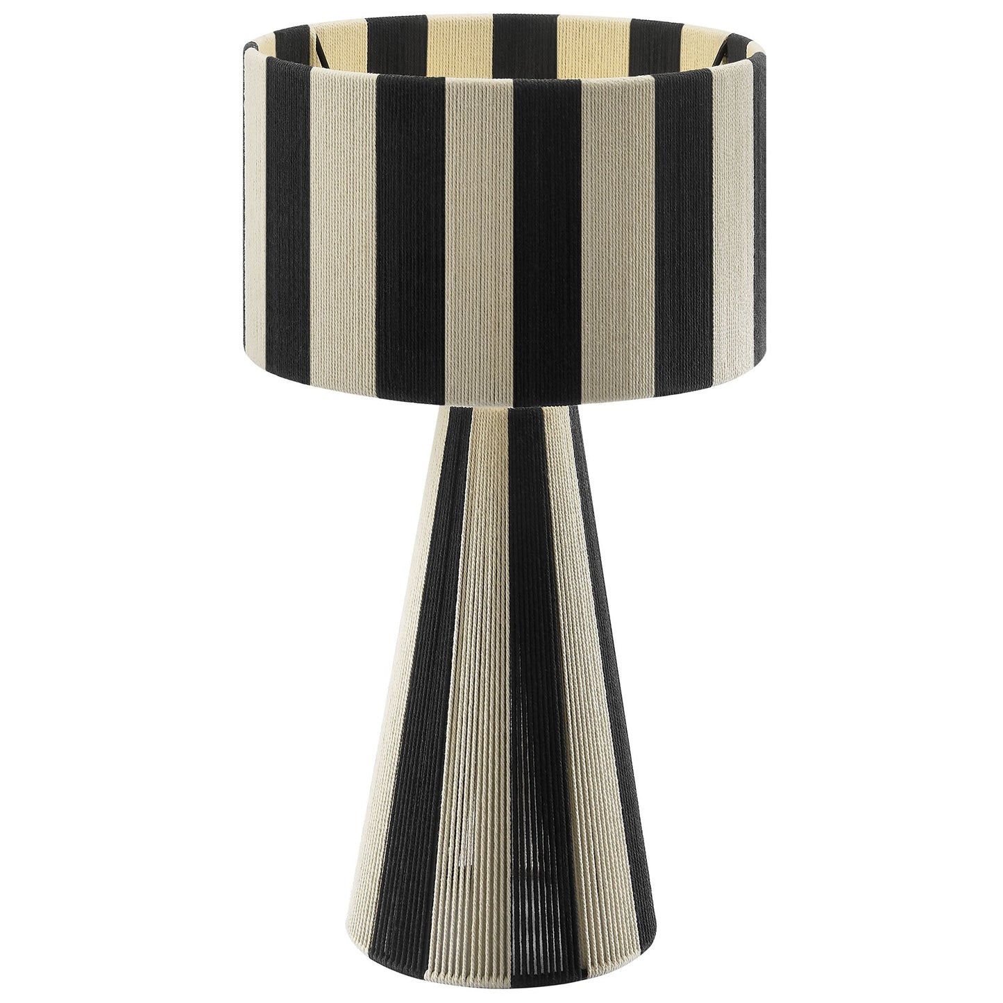 Renae Handwoven Cotton Thread Striped Table Lamp by Modway