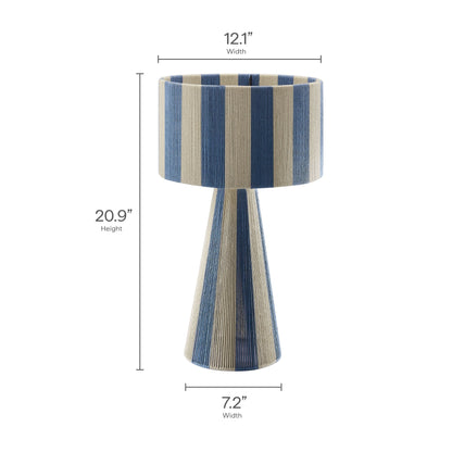 Renae Handwoven Cotton Thread Striped Table Lamp by Modway