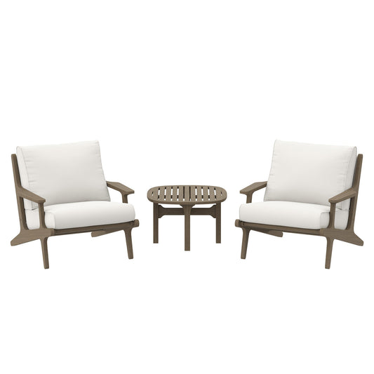 Saratoga 3-Piece Outdoor Patio Teak Wood Furniture Set