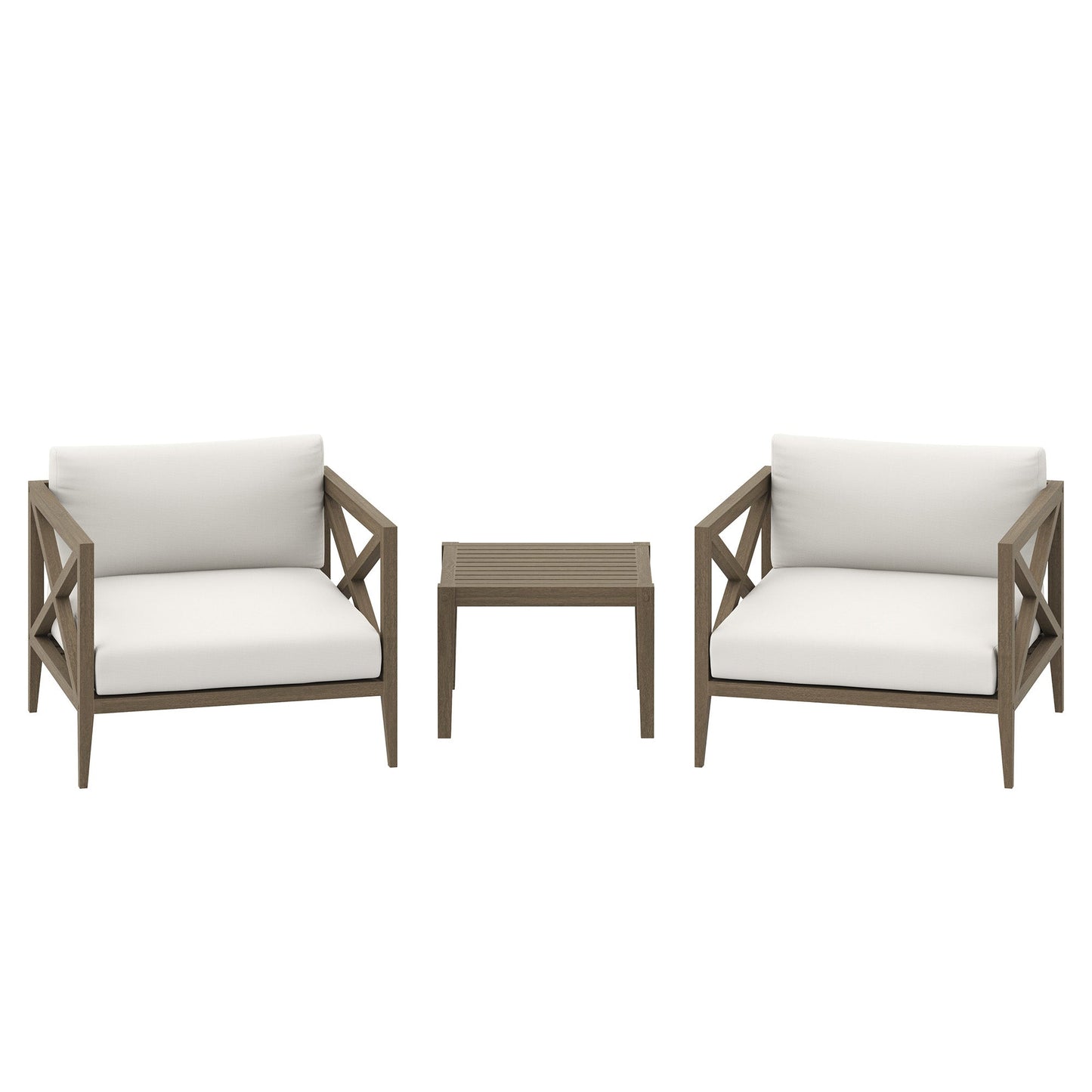 Northlake 3-Piece Outdoor Patio Teak Wood Furniture Set