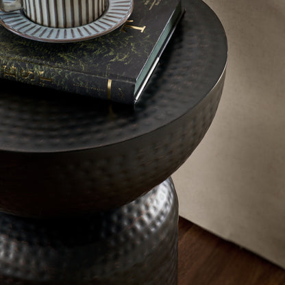 Mella Metal Hammered Side Table by Modway