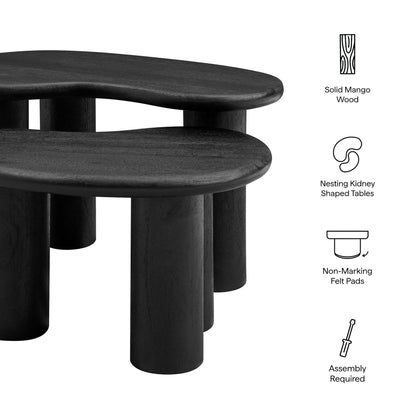 Hackney Mango Wood Nesting Coffee Table Set by Modway