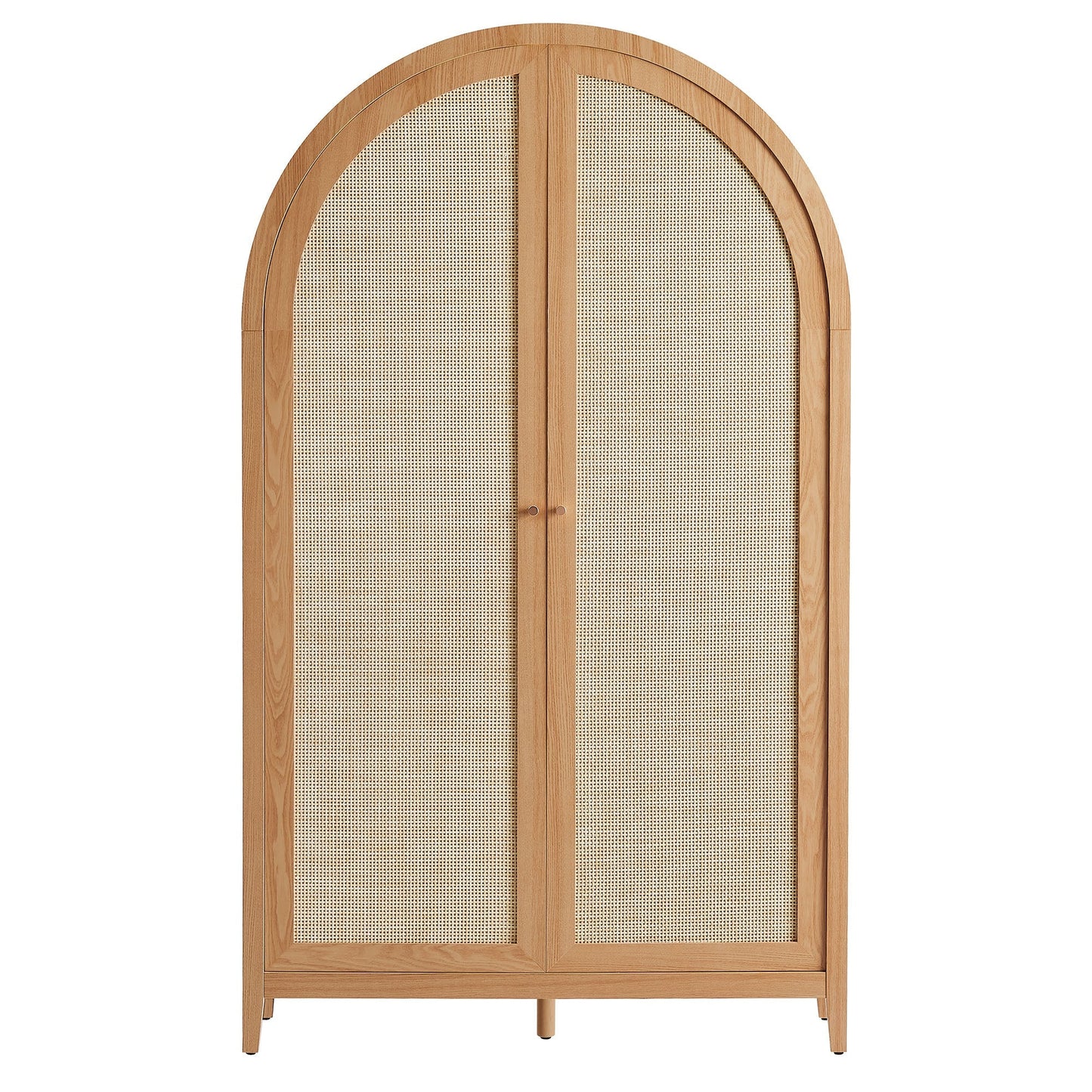 Calista 79" Tall Wide Rattan Arched Storage Cabinet by Modway