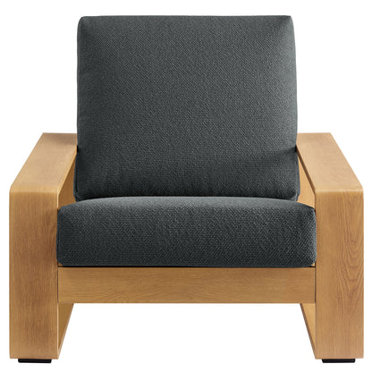 Lirienne Outdoor Patio Aluminum Faux Wood Armchairs Set of 2 by Modway