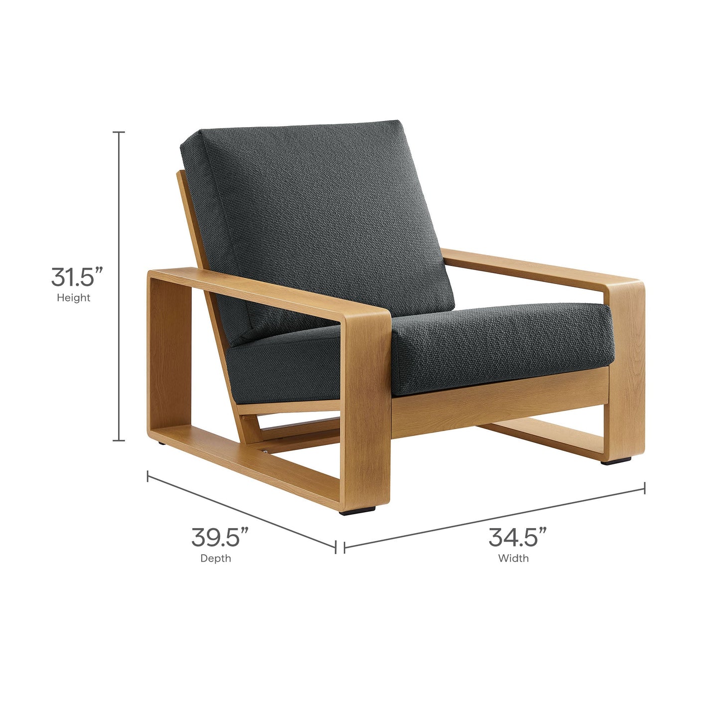 Lirienne 4-Piece Outdoor Patio Aluminum Faux Wood Furniture Set