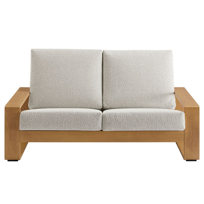 Lirienne Outdoor Patio Aluminum Faux Wood Loveseat by Modway