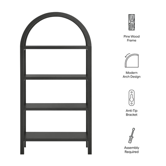 Vexley 60 Inch Arched Bookshelf by Modway