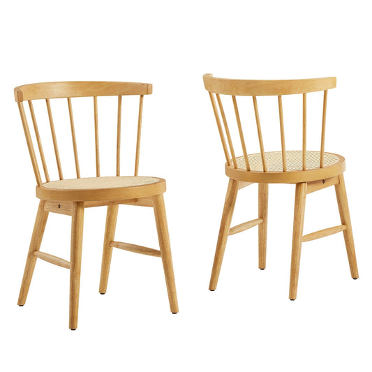 Lykke Curved Spindle Back Dining Chairs Set of 2 by Modway