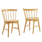 Lykke Curved Spindle Back Dining Chairs Set of 2 by Modway