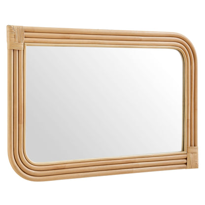 Corsica Curved Rectangle Rattan Wall Mirror by Modway