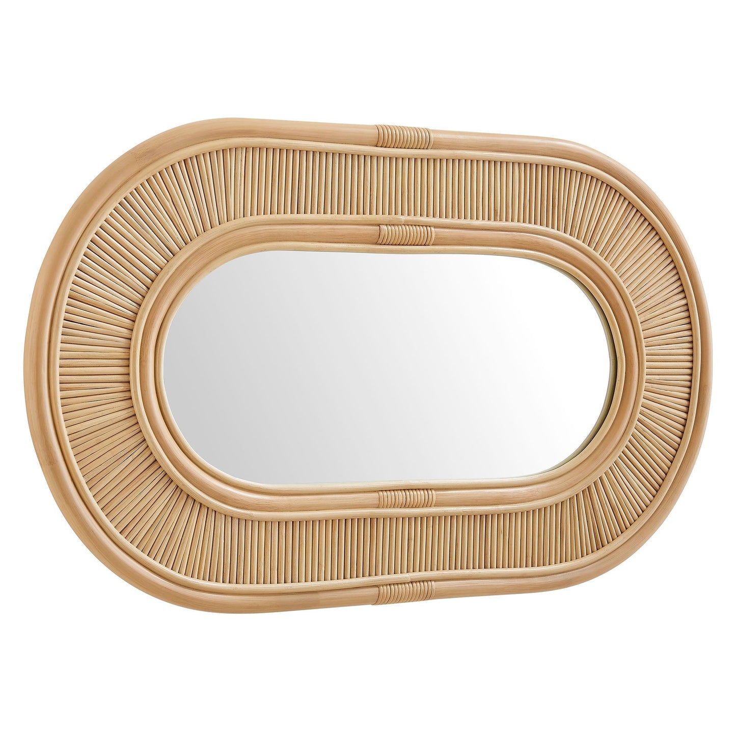 Sovana Oval Rattan Wall Mirror by Modway