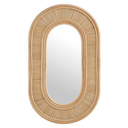 Sovana Oval Rattan Wall Mirror by Modway