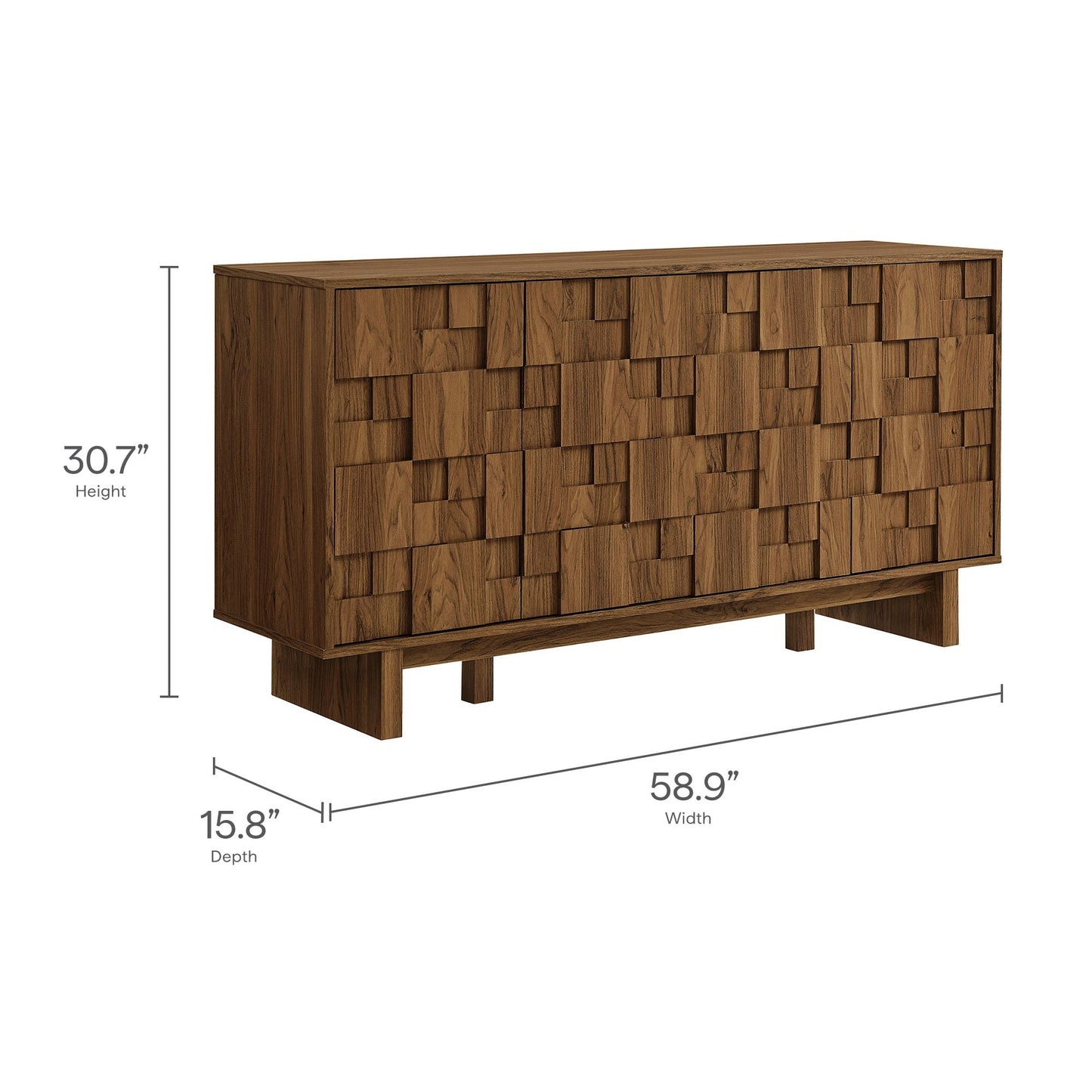 Owen 59 Inch 4 Door Geometric Sideboard by Modway