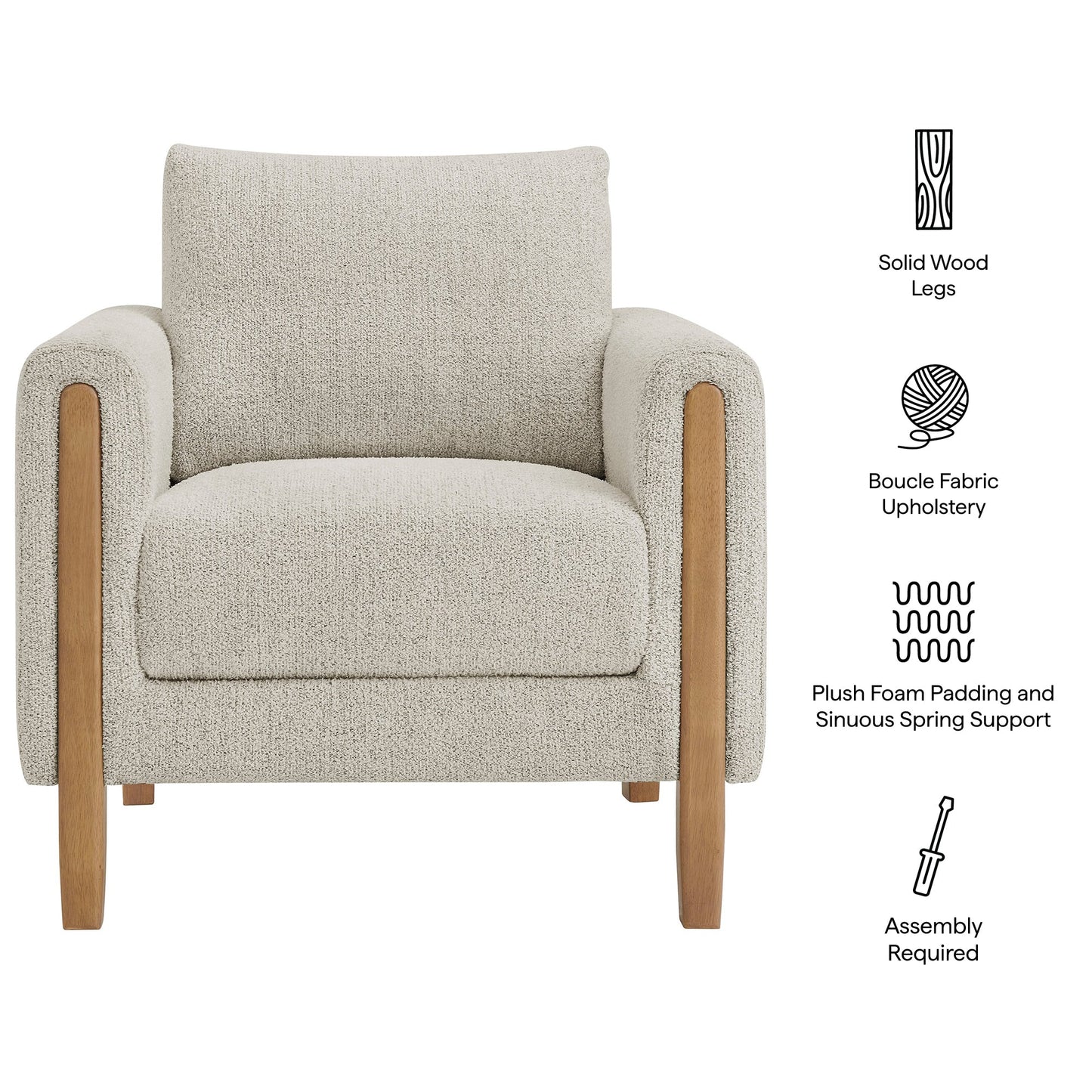 Hawken Boucle Fabric Accent Armchair by Modway
