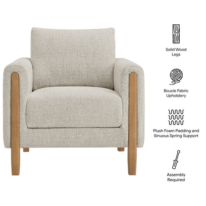 Hawken Boucle Fabric Accent Armchair by Modway