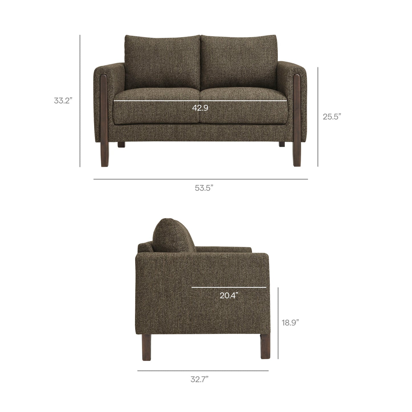 Hawken Boucle Fabric Loveseat by Modway