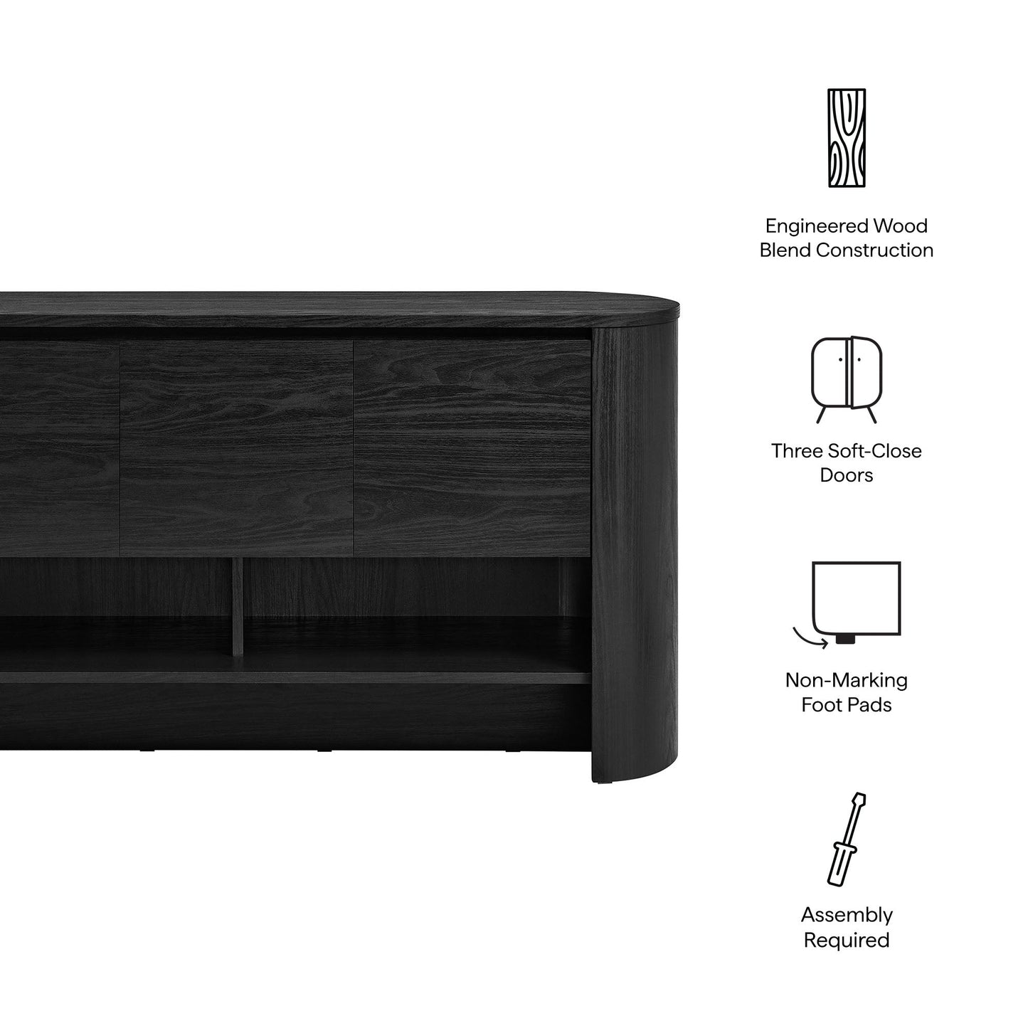 Duval 62 Inch Oval Sideboard by Modway