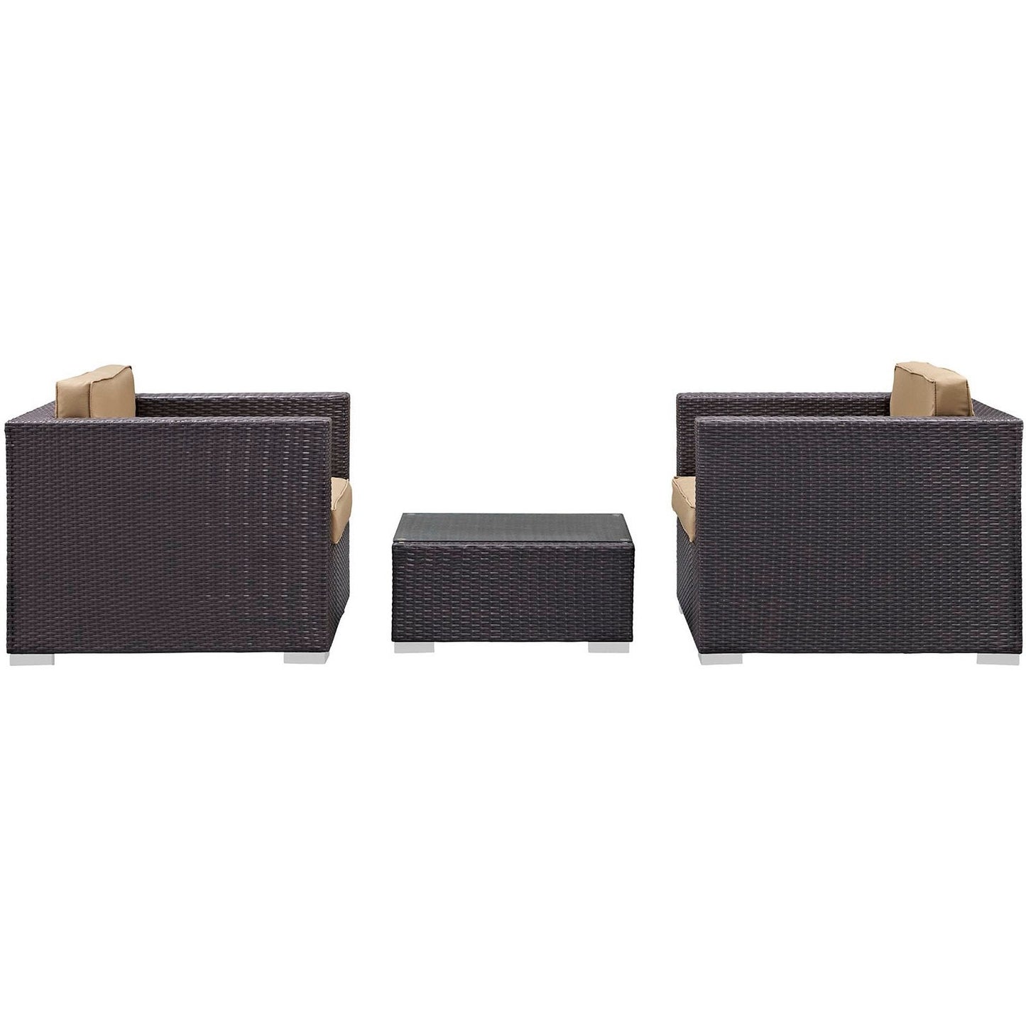 Burrow 3 Piece Outdoor Patio Sofa Set by Modway