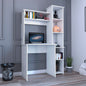 Versalles Writing Desk, Two Superior Shelves, Five Cubbies - White