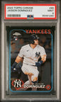Graded 2024 Topps Chrome Jasson Dominguez #89 Rookie RC Baseball Card PSA 9 Mint