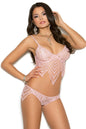 Embroidered Lace Bralette and Panty