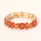 Marquise Teardrop Stone Cluster Beaded Stretch Bracelet