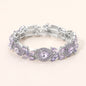 Marquise Teardrop Stone Cluster Beaded Stretch Bracelet