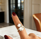 Delicate Lily Petal Flower Ring for Women